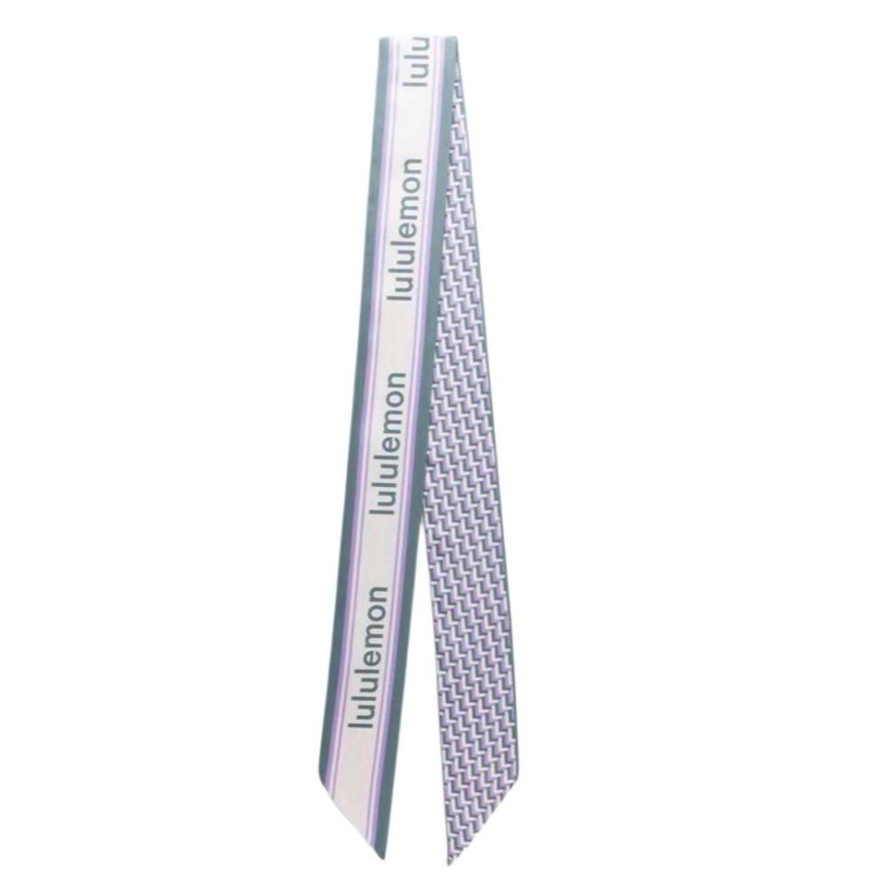 Lululemon Satin Skinny Scarf Antique White / Lilac Breeze / Tidewater Teal